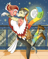 Smooch in the moonlight