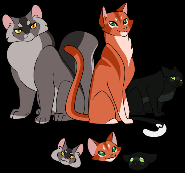 Firepaw, Graypaw and Ravenpaw