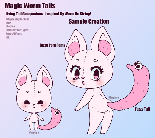 Magic Worm Tails (New Name - Wormadings) by Megina -- Fur Affinity