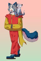 Hayaikawa and Mulligan out for a Hike.