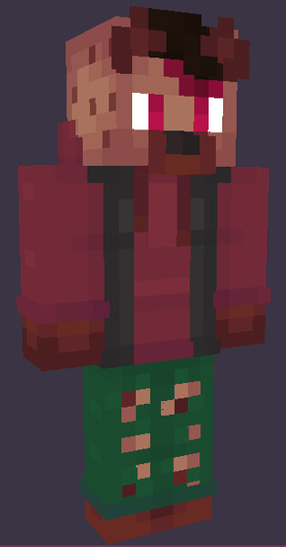 Red Herobrine Minecraft Skin