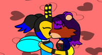 Karma and Beetrix Kissing