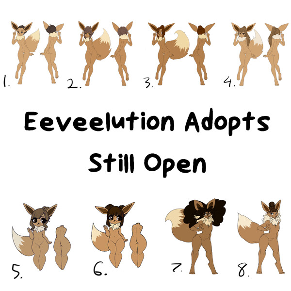 OPEN Eeveelution Adoptables $10 each by Drowned -- Fur Affinity [dot] net