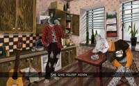In the kitchen