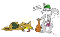 So, An Anime Wolf Met A Cartoon Squirrel...[Fanart]