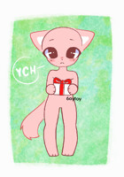 Open. YCH Shyly Hands you Gift