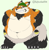 Big fat wolf with round and fat back. by HatosabureTaka -- Fur