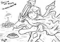 Suicune and Misty (sketch)
