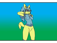 Leria Sonas - Cameron the Shiny Lucario by TheSuitKeeper89 -- Fur