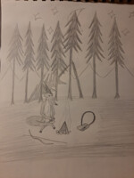 Sketch 5 - Fire in the woods