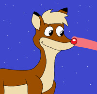 Rudolph Uses His Nose to Light the Way