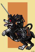 The Shadow riding into battle - DnD Commission