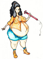 Mary puffed out her stomach-2