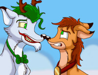 joker and me as reindeers