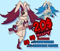 [SOLD] Lopunny x Zangoose Fusion ADOPTABLE!