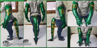 Custom Irish Dragon Scalemail Sleeves and Tail