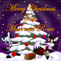 Rosco and Mush Christmas card