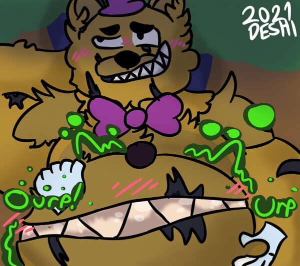 Nightmare Fredbear Sketch by FU-DO -- Fur Affinity [dot] net