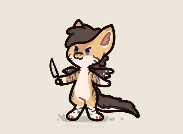 ANIMATED ICON!! Knife cat meme! by bubinay -- Fur Affinity [dot] net