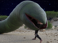 Meet Fredda and new sand worm - 2B (Green worm) by WerewolfCZ