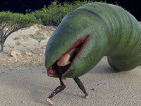 Meet Fredda and new sand worm - 2B (Green worm)