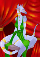 Lady in green (sold)