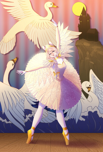 Swan Princesses: by HumanStick on DeviantArt