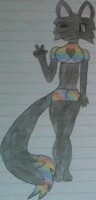 Rainbow Pride wolf