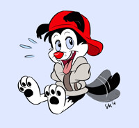 Wakko with straitjacket