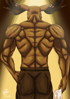 Big back muscle Bane (gold）