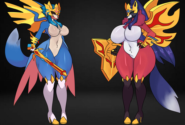 Zacian and Zamazenta by DaMinx -- Fur Affinity [dot] net