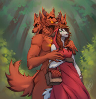 The wolf and little red riding hood