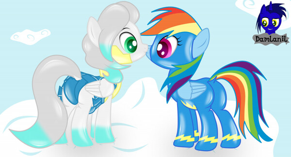 Rainbow Dash and Cold Front by damlanil -- Fur Affinity [dot] net