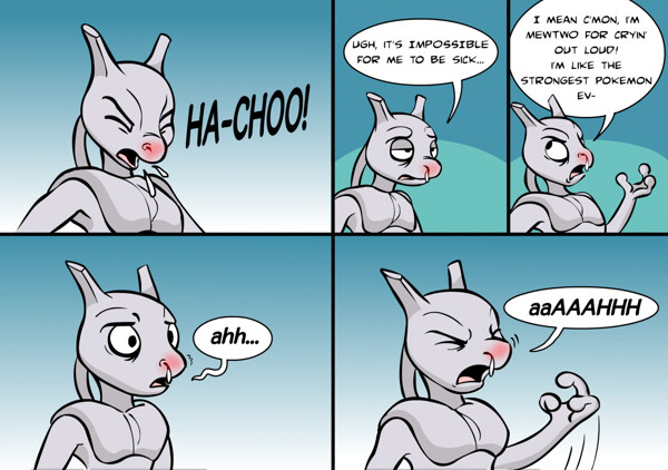 Mew defeats Mewtwo #Pokemon #Mew #Mewtwo #Stinky #Burn #Comic