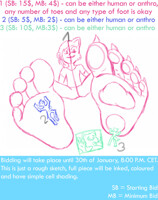 One giant, two pets (YCH)