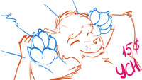 Sleep with paws YCH