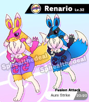 [SOLD]Lucario x Renamon Fusion ADOPTABLE