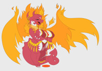 Fire dragon queen (flat colors) 2021
