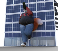 this fat massive fat ass found a cargo container