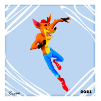 My artstyle take on Crash Bandicoot