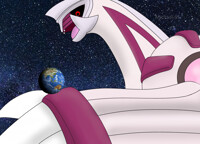 the world over my hand (macro Palkia)