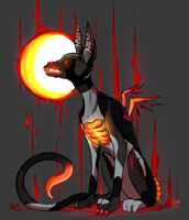 burning skull