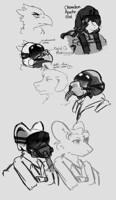 pilot helmets sketches