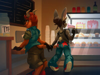 Coffee shop date with Fritz and Mike