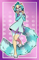 cute blue panda