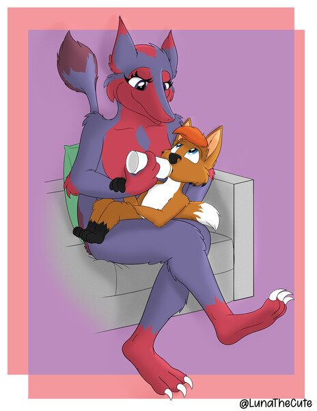 Mommy's Feeding Time. by BlueTheBot -- Fur Affinity [dot] net