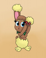 Benny fixing her bow