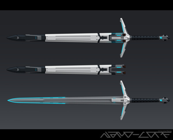 futuristic anime swords
