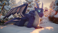 [3D] Lothar on snow - Wallpaper