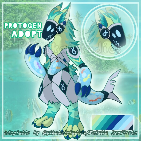 HQ DETAILED BLUE BOMB PROTOGEN ADOPT FULL REF by AnalShop -- Fur Affinity  [dot] net